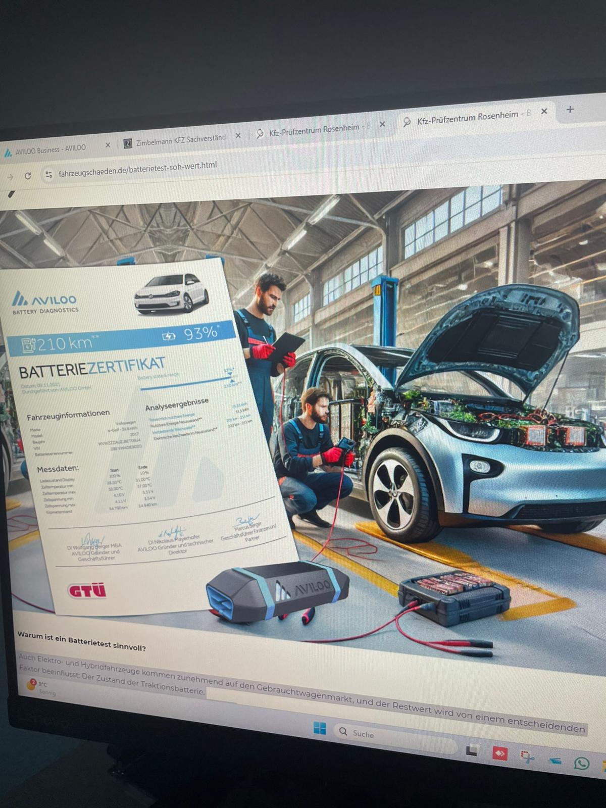 AVILOO Batteriediagnose für Elektro- & Hybridfahrzeuge